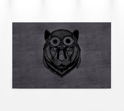 Leinwandbild Panther Grau Schwarz 90x60 DD120383 Keilrahmen Wandbild Leinwand