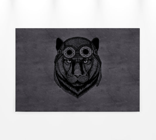 Leinwandbild Panther Grau Schwarz 90x60 DD120383 Keilrahmen Wandbild Leinwand