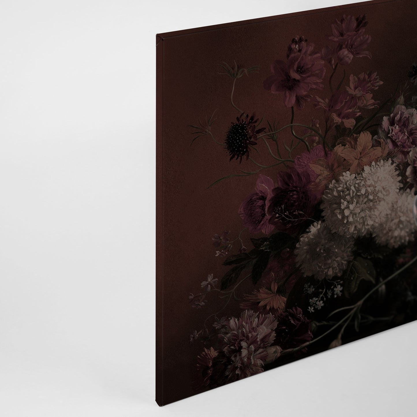 Leinwandbild Blumen Pferd Schwarz Rot Weiß 90x60 DD120390 Keilrahmen Wandbild