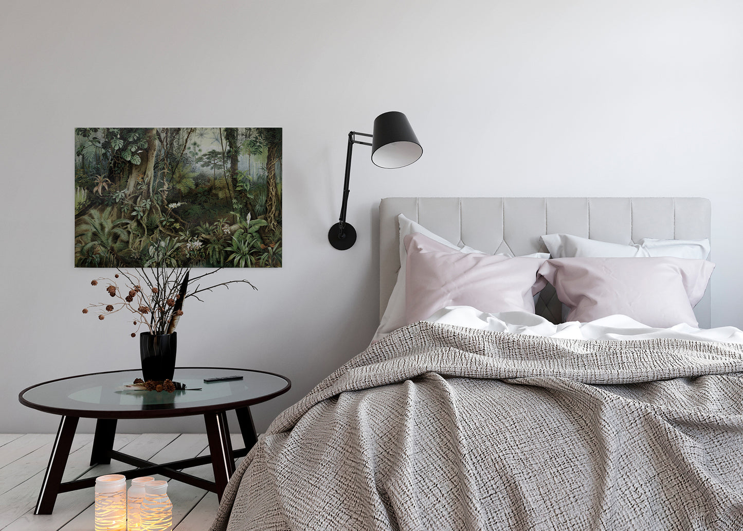 Dschungel Leinwandbild Grün 90x60 DD120393 Keilrahmen Wandbild Leinwand Urwald