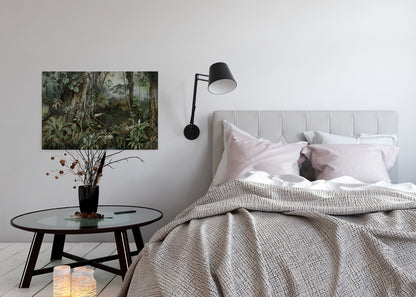 Dschungel Leinwandbild Grün 90x60 DD120393 Keilrahmen Wandbild Leinwand Urwald