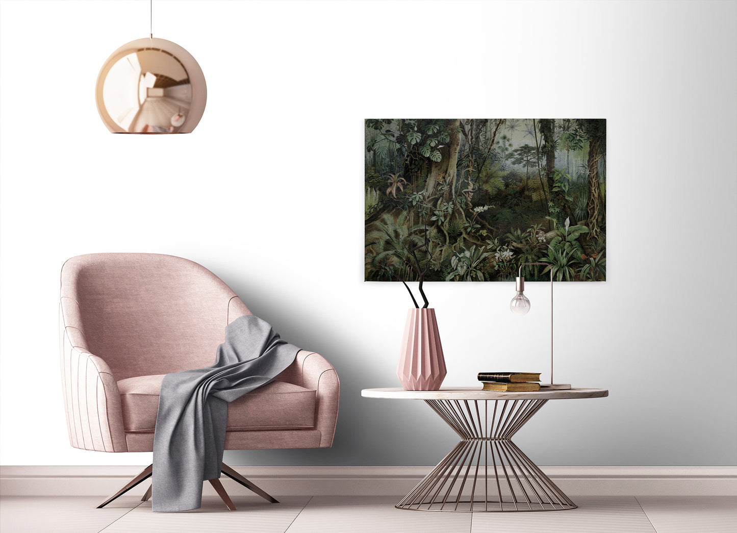 Dschungel Leinwandbild Grün 90x60 DD120393 Keilrahmen Wandbild Leinwand Urwald