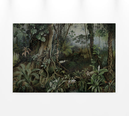 Dschungel Leinwandbild Grün 90x60 DD120393 Keilrahmen Wandbild Leinwand Urwald