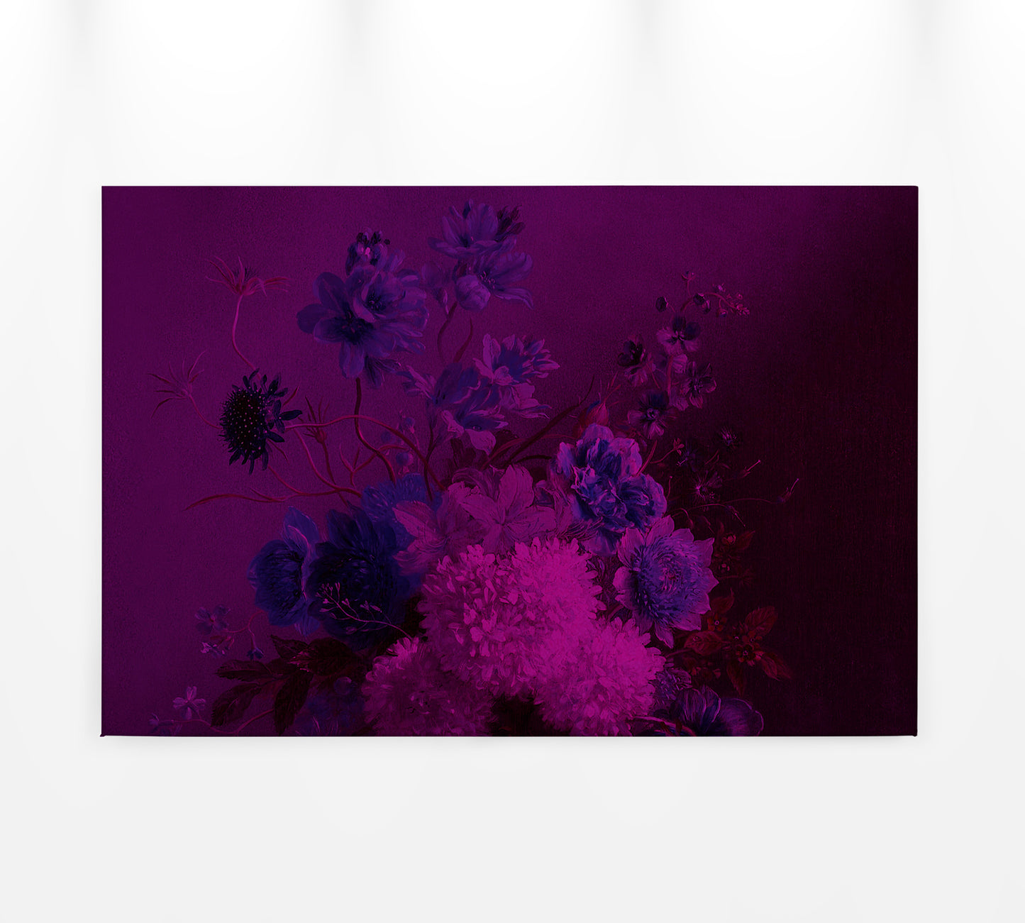 Leinwandbild Blumen Lila 90x60 DD120396 Keilrahmenbild Wandbild Floral Leinwand