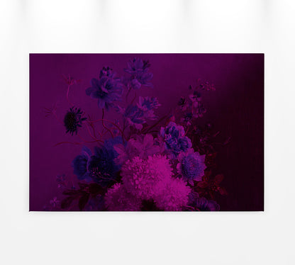 Leinwandbild Blumen Lila 90x60 DD120396 Keilrahmenbild Wandbild Floral Leinwand