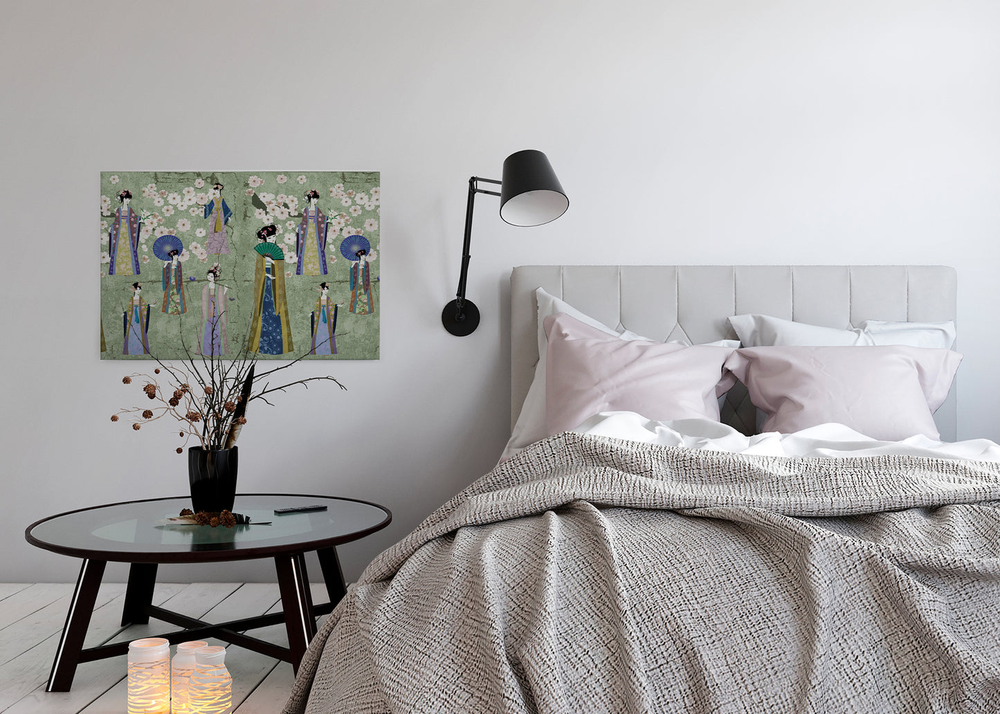 Leinwandbild Menschen Grün Blau Gelb 90x60 DD120402 Keilrahmen Wandbild Leinwand