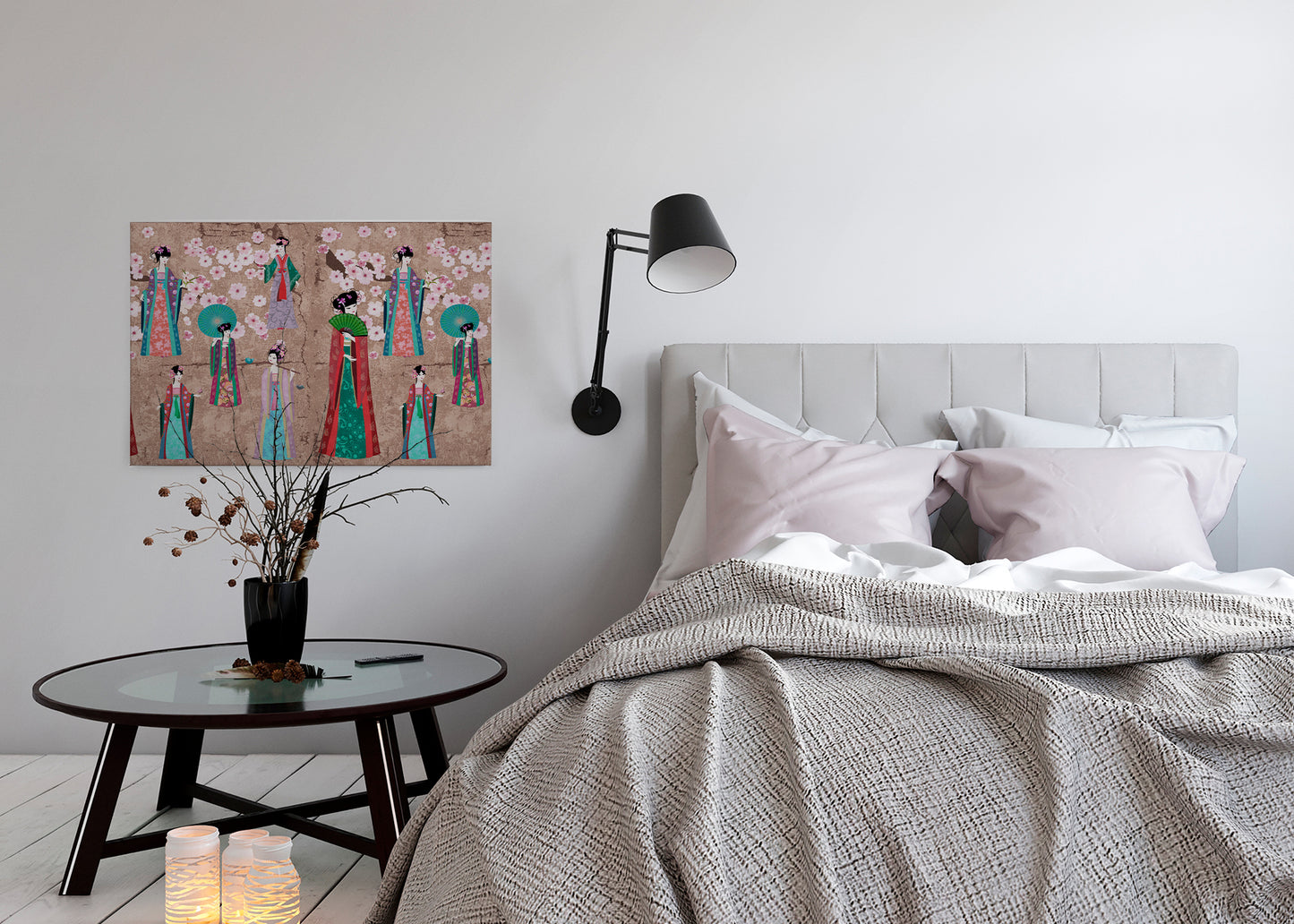 Leinwandbild Menschen Braun Rot Grün 90x60 DD120403 Keilrahmen Wandbild Leinwand