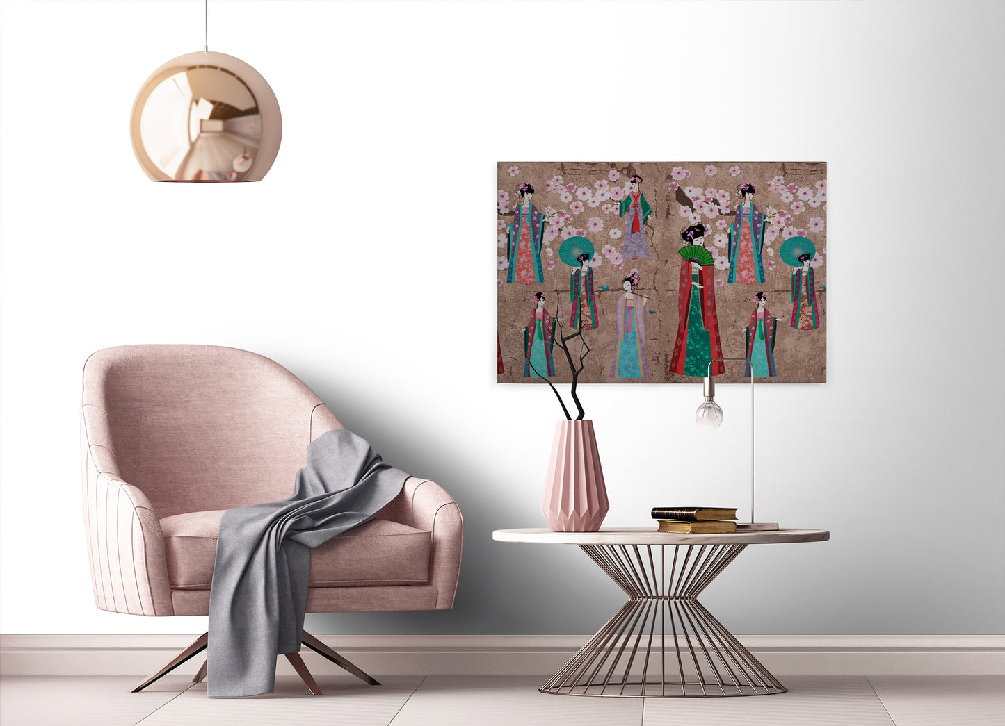 Leinwandbild Menschen Braun Rot Grün 90x60 DD120403 Keilrahmen Wandbild Leinwand