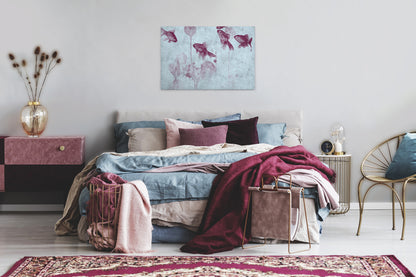 Leinwandbild Fische Türkis Rot 90x60 DD120405 Keilrahmenbild Wandbild Leinwand