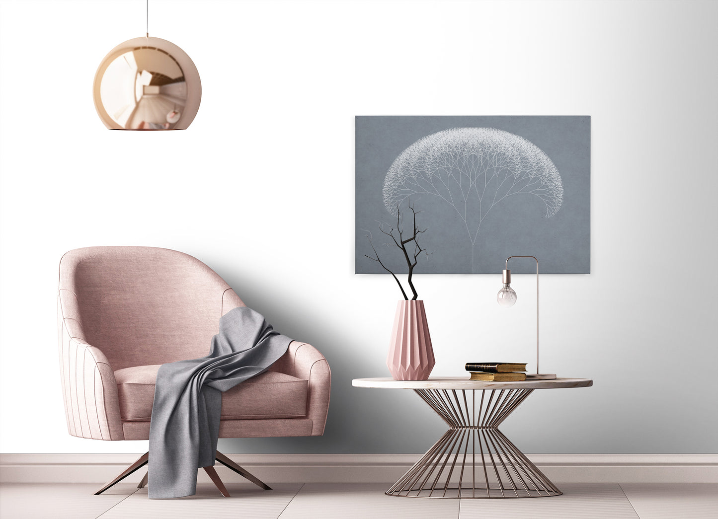 Leinwandbild Geometrisch Grau Weiß 90x60 DD120406 Wandbild Leinwand Modern