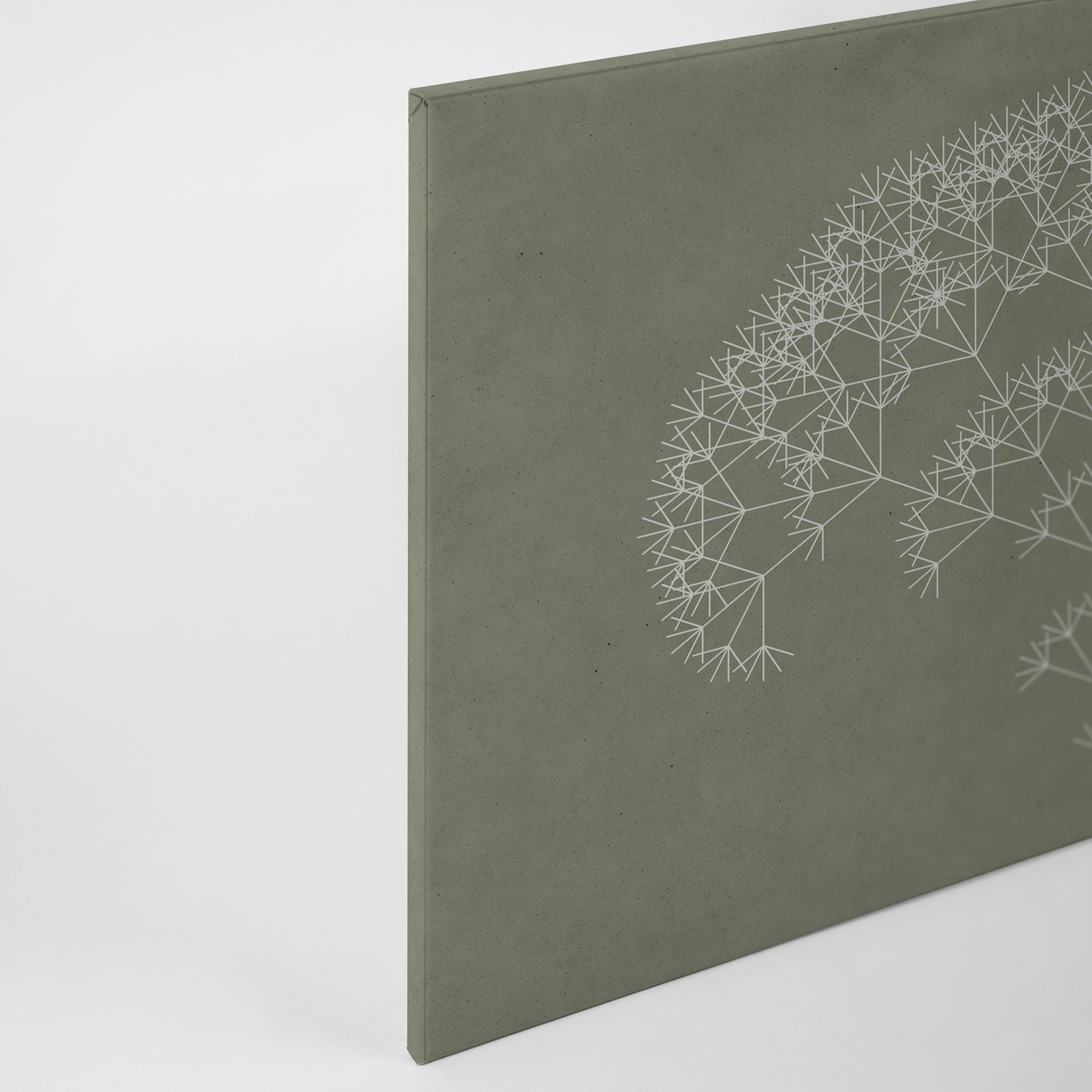 Leinwandbild Geometrisch Grün Weiß 90x60 DD120407 Wandbild Leinwand Modern