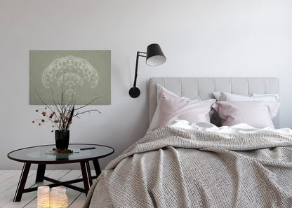 Leinwandbild Geometrisch Grün Weiß 90x60 DD120407 Wandbild Leinwand Modern