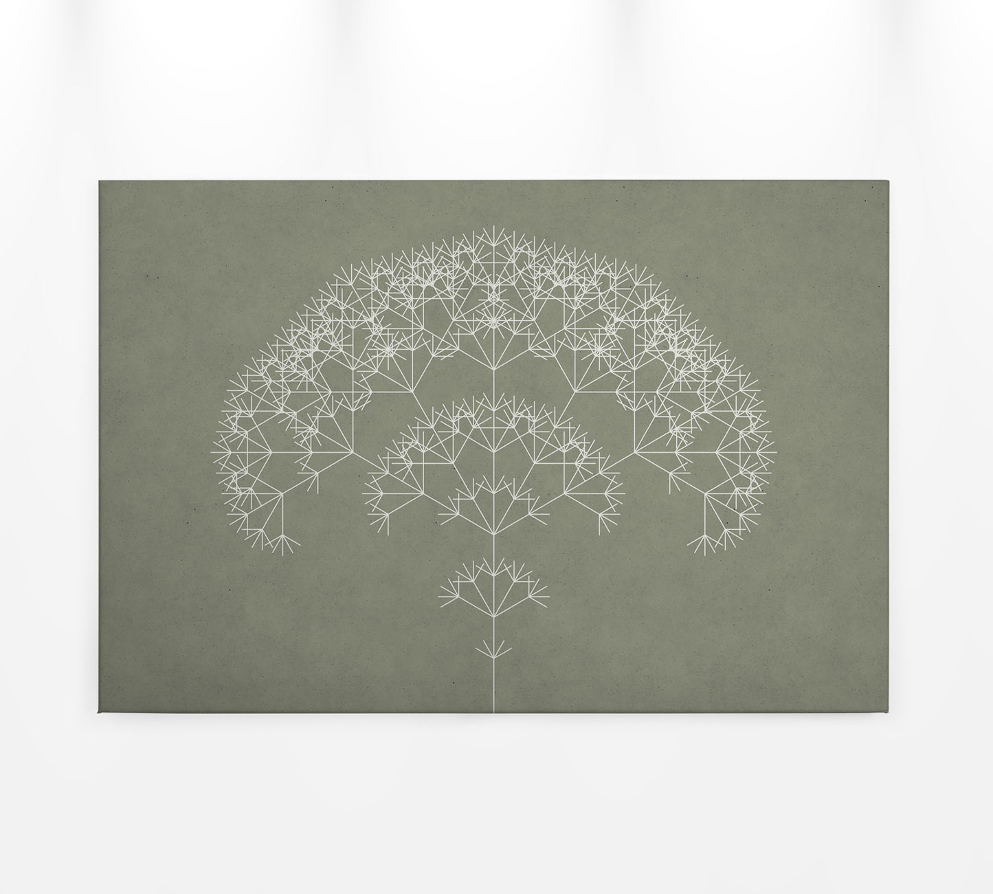 Leinwandbild Geometrisch Grün Weiß 90x60 DD120407 Wandbild Leinwand Modern