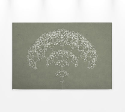 Leinwandbild Geometrisch Grün Weiß 90x60 DD120407 Wandbild Leinwand Modern