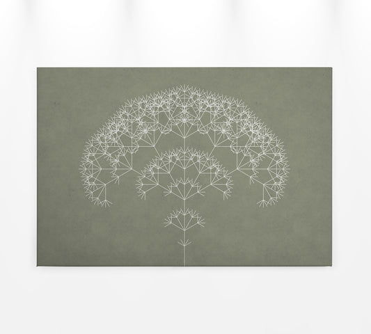 Leinwandbild Geometrisch Grün Weiß 90x60 DD120407 Wandbild Leinwand Modern