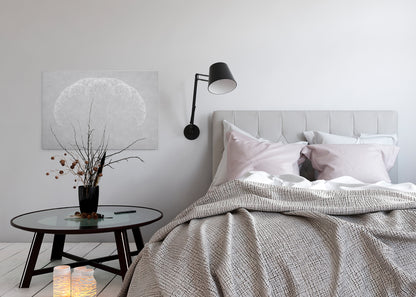 Leinwandbild Geometrisch Grau Weiß 90x60 DD120408 Wandbild Leinwand Modern