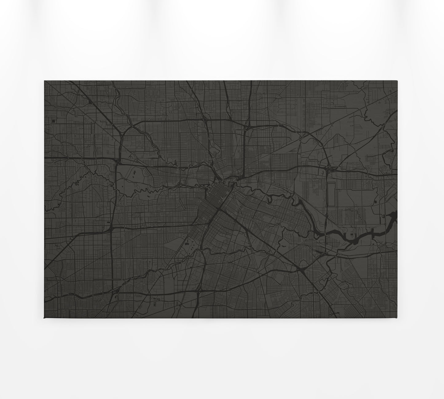 Leinwandbild Karte Schwarz Grau 90x60 DD120409 Wandbild Leinwand Modern