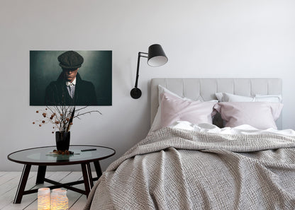 Leinwandbild Mann Grün Schwarz 90x60 DD120414 Keilrahmen Wandbild Leinwand