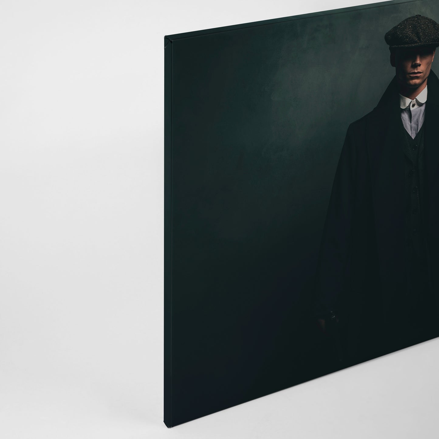 Leinwandbild Mann Grün Schwarz 90x60 DD120415 Keilrahmen Wandbild Leinwand