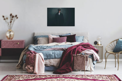 Leinwandbild Mann Grün Schwarz 90x60 DD120415 Keilrahmen Wandbild Leinwand