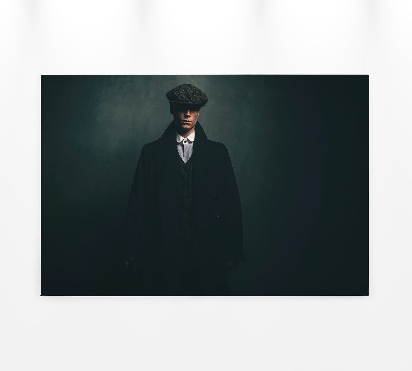 Leinwandbild Mann Grün Schwarz 90x60 DD120415 Keilrahmen Wandbild Leinwand