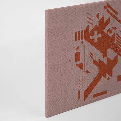 Leinwandbild Geometrisch Orange Rosa 90x60 DD120421 Wandbild Leinwand Modern