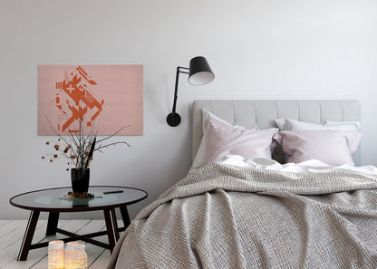 Leinwandbild Geometrisch Orange Rosa 90x60 DD120421 Wandbild Leinwand Modern