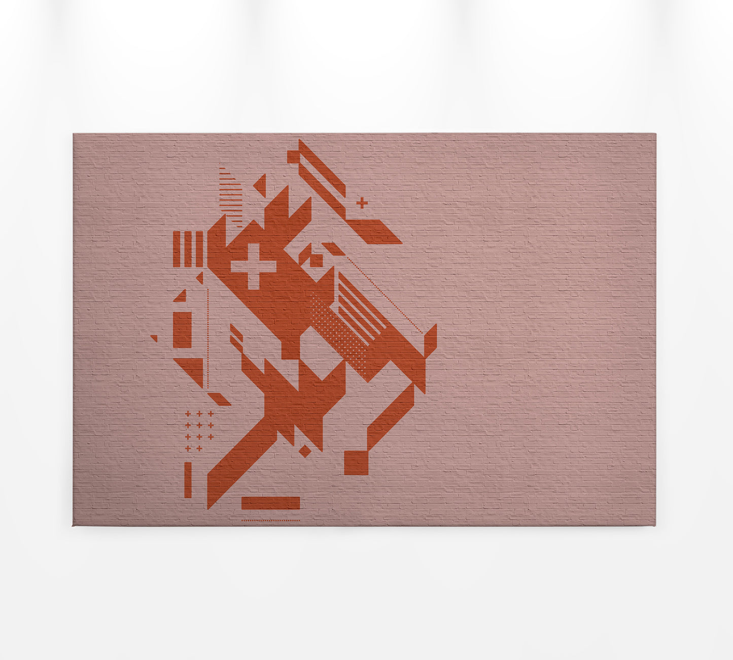 Leinwandbild Geometrisch Orange Rosa 90x60 DD120421 Wandbild Leinwand Modern