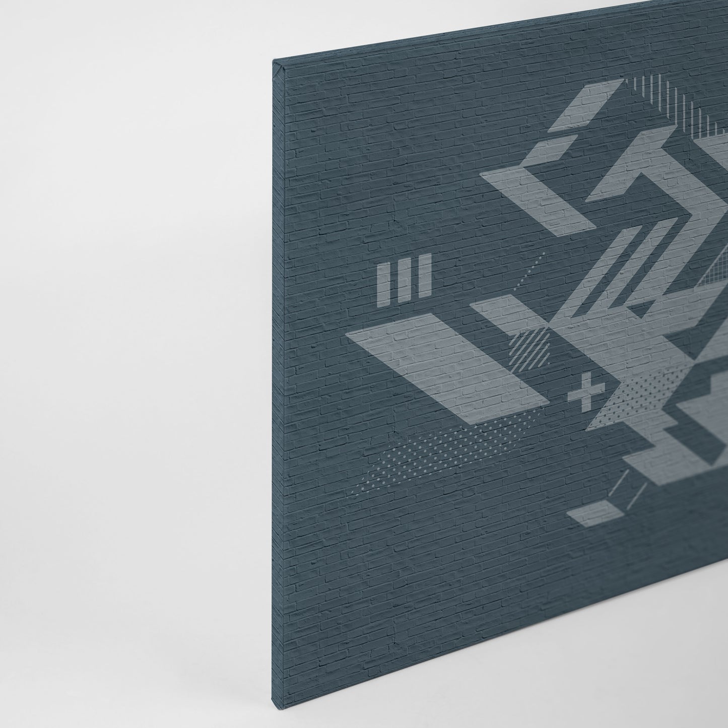 Leinwandbild Geometrisch Blau Grau 90x60 DD120422 Wandbild Leinwand Modern