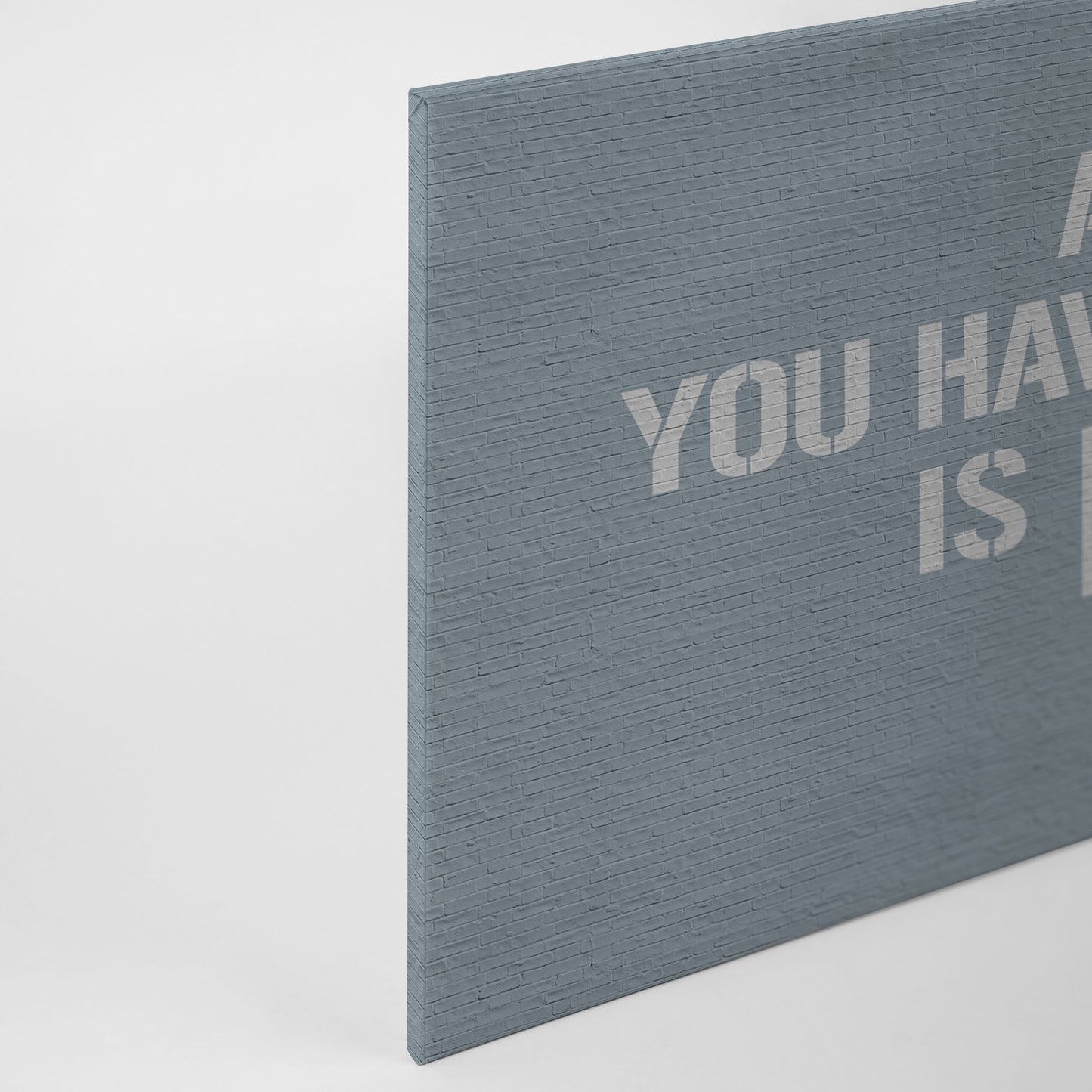 Leinwandbild Zitate Grau Blau 90x60 DD120423 Keilrahmen Wandbild Leinwand