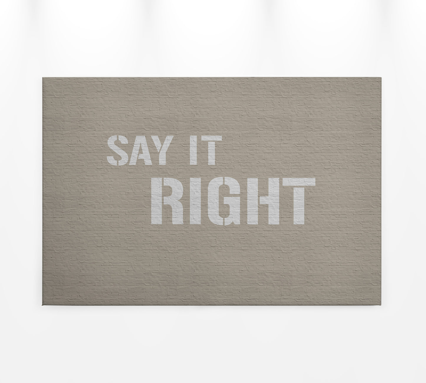 Leinwandbild Zitate Beige Grau 90x60 DD120424 Keilrahmen Wandbild Leinwand