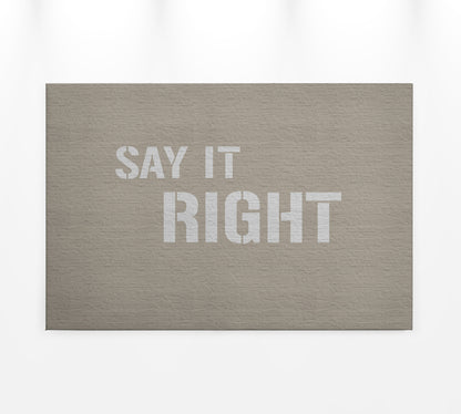 Leinwandbild Zitate Beige Grau 90x60 DD120424 Keilrahmen Wandbild Leinwand