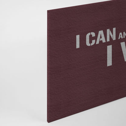 Leinwandbild Zitate Rot Grau 90x60 DD120425 Keilrahmen Wandbild Leinwand