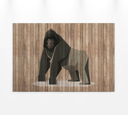 Leinwandbild Gorilla Braun Grau 90x60 DD120428 Keilrahmen Wandbild Leinwand