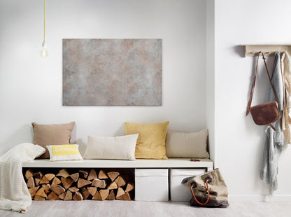 Abstrakte Kunst Leinwandbild Grau Braun 90x60 DD120445 Wandbild Leinwand