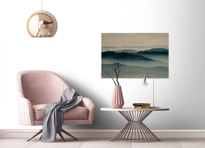 Leinwandbild Landschaft Blau Beige Schwarz 90x60 DD120451 Keilrahmen Wandbild