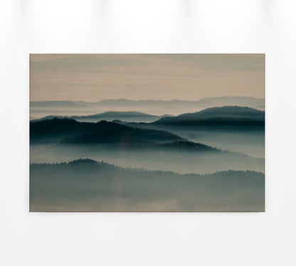 Leinwandbild Landschaft Blau Beige Schwarz 90x60 DD120451 Keilrahmen Wandbild