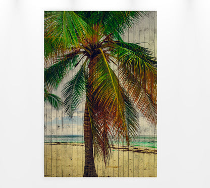 Leinwandbild Palmen Braun Beige 60x90 DD120457 Keilrahmen Wandbild Leinwand