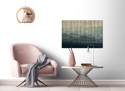 Leinwandbild Landschaft Blau Grün Beige 90x60 DD120458 Keilrahmenbild Wandbild