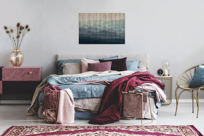 Leinwandbild Landschaft Blau Grün Beige 90x60 DD120458 Keilrahmenbild Wandbild