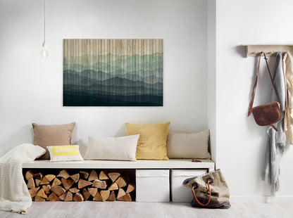 Leinwandbild Landschaft Blau Grün Beige 90x60 DD120458 Keilrahmenbild Wandbild