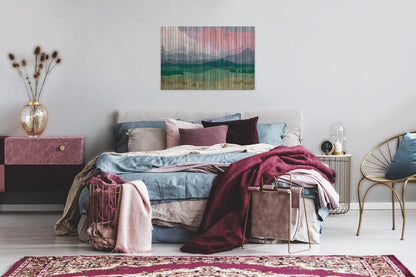 Leinwandbild Landschaft Bunt 90x60 DD120459 Keilrahmenbild Wandbild Berge