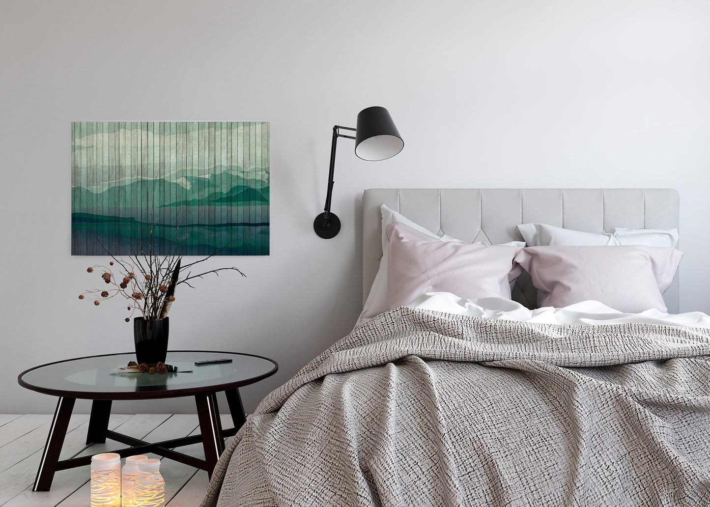 Leinwandbild Landschaft Grün 90x60 DD120460 Keilrahmenbild Wandbild Berge