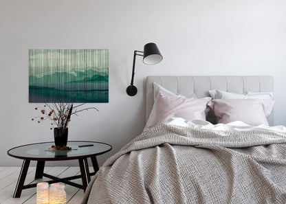 Leinwandbild Landschaft Grün 90x60 DD120460 Keilrahmenbild Wandbild Berge