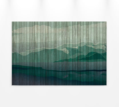 Leinwandbild Landschaft Grün 90x60 DD120460 Keilrahmenbild Wandbild Berge