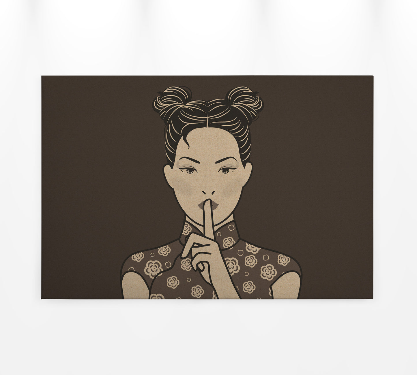 Leinwandbild Frau Braun 90x60 DD120462 Keilrahmen Wandbild Leinwand Mensch