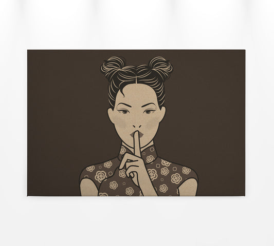 Leinwandbild Frau Braun 90x60 DD120462 Keilrahmen Wandbild Leinwand Mensch