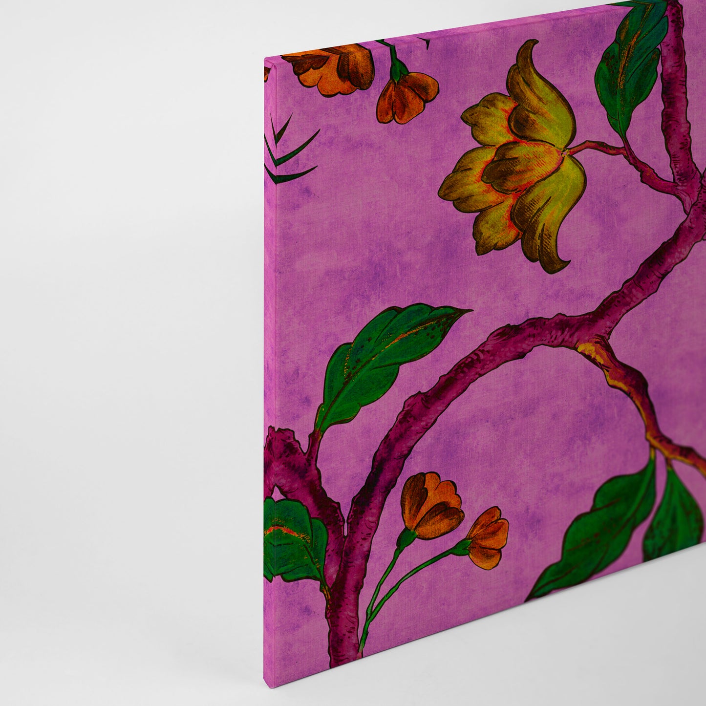 Leinwandbild Vogel Rosa Grün Gelb 90x60 DD120469 Keilrahmen Wandbild Leinwand