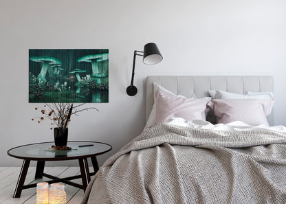 Fantasie Leinwandbild Grün 90x60 DD120475 Wandbild Leinwand Keilrahmenbild