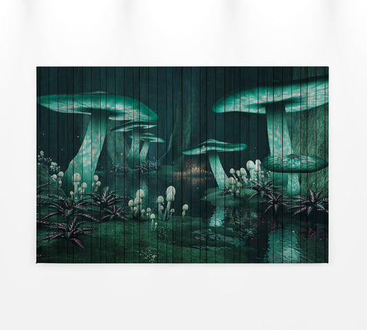 Fantasie Leinwandbild Grün 90x60 DD120475 Wandbild Leinwand Keilrahmenbild